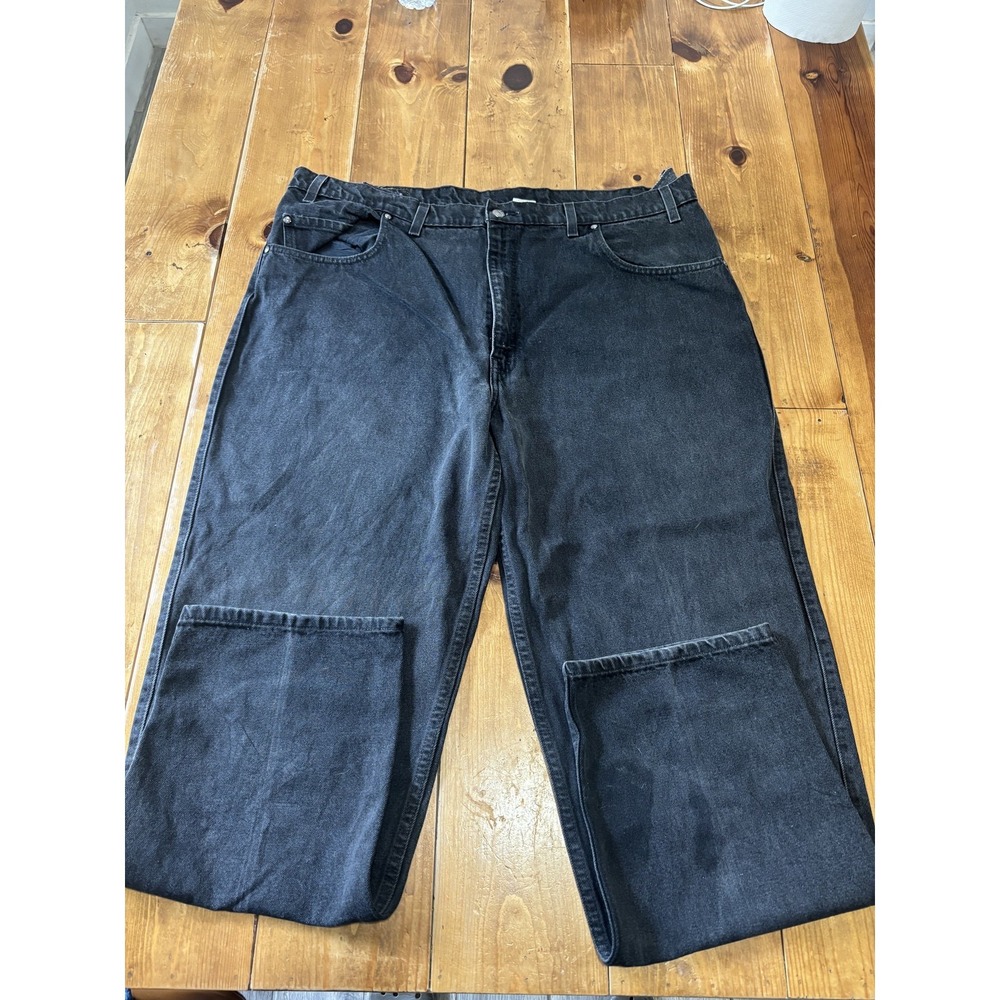 Levi's 545 Men's Relaxed Fit Jeans Black Denim W44 L32 Button Zipper Fly brownb